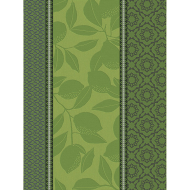 Torchon Sous Les Citron­niers Vert Jacquard Français