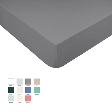 Drap housse Double Jeu percale 11 colo­ris Jalla