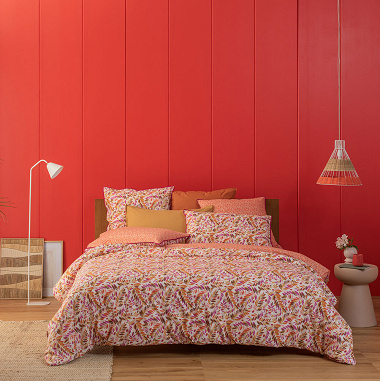 Housse de couette Alizée Corail Jalla