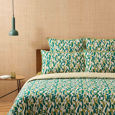 Housse de couette Flane­rie Pistache Jalla