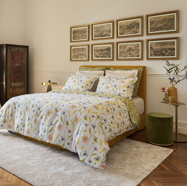 Housse de couette Centau­rée Crème Jardin secret