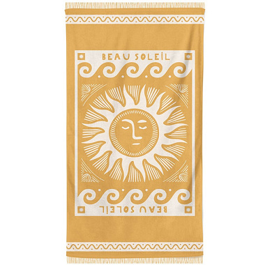 Drap de plage Beau Soleil Ocre Jean Vier