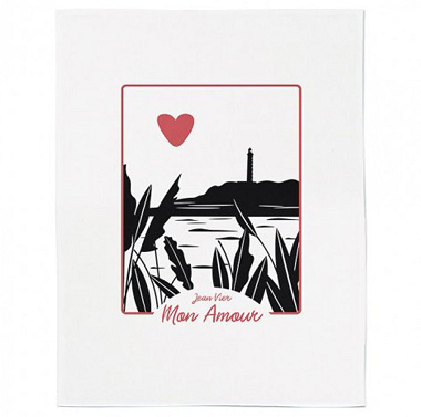 Essuie-mains Koadro Mon Amour Rouge Passion Jean Vier
