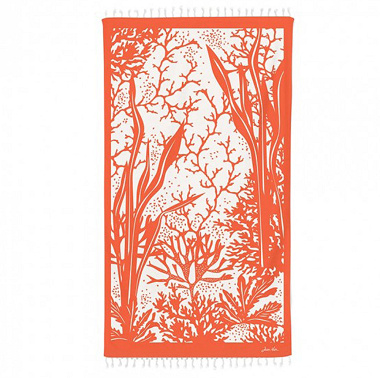 Fouta Anémone Corail Jean Vier