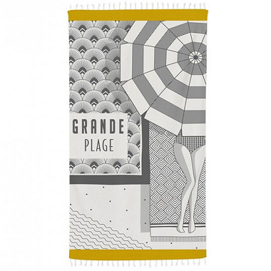 Fouta Plaia Noir Jean Vier