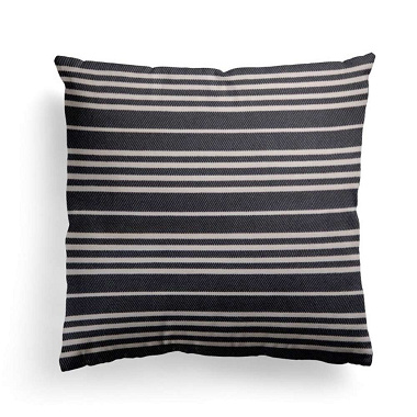 Housse de cous­sin Souraide Noir Jean Vier