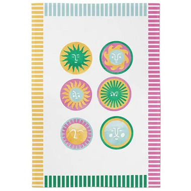 Torchon Haize Soleils Multi­co­lore Jean Vier
