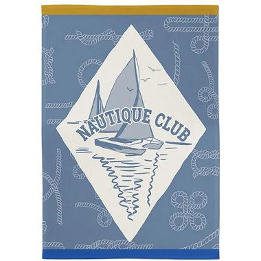 Torchon Kontatu Nautique Club Bleu Jean Vier