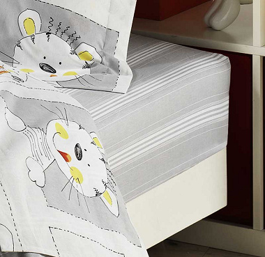 Drap housse enfant Nicolas La maison de Balmy - Blancollection