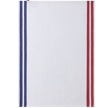 4 Essuie mains Coco-Rico Blanc Le Jacquard Français