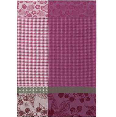 4 Essuie mains Cueillette d’été Fram­boise Le Jacquard Français