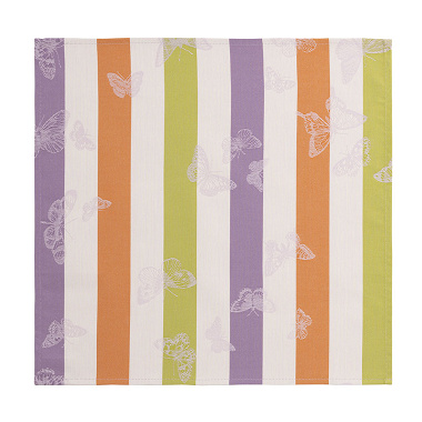 4 serviettes de table Bal des Papillons Citrus Le Jacquard Français