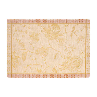 4 sets de table Eté Indien Abri­cot Le Jacquard Français