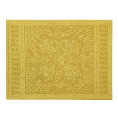4 sets de table Palais Véni­tien Ocre Le Jacquard Français