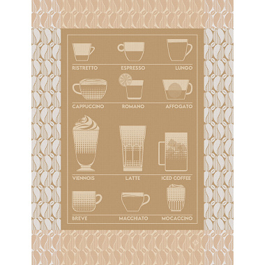 4 Torchons Barista Latte Le Jacquard Français