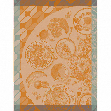 4 Torchons Brunch Gour­mand Pancake Le Jacquard Français