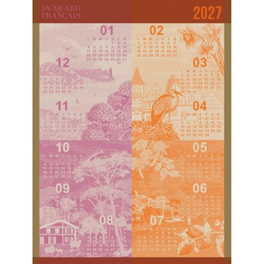 4 Torchons calen­drier 2027 Le Jacquard Français