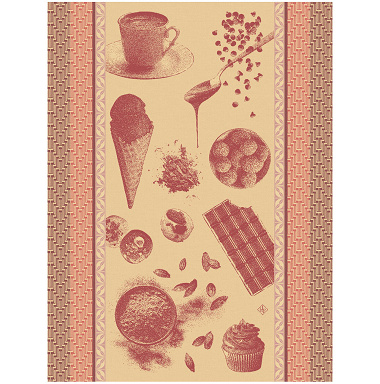4 Torchons Choco­lats Recette Rubis Le Jacquard Français