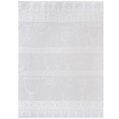 4 Torchons cris­tal blanc Le Jacquard Français