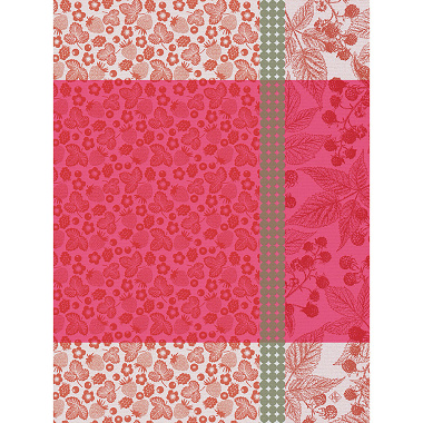 4 Torchons Cueillette d été Fraise Le Jacquard Français