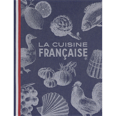 4 Torchons Gastro­no­mie Bleu Le Jacquard Français