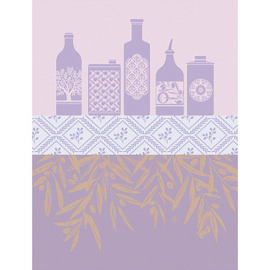 4 Torchons Huile Provençale Lavande Le Jacquard Français