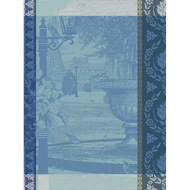 4 Torchons Jardin Pari­sien Fontaine Le Jacquard Français