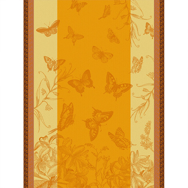 4 Torchons Jardins des Papillons Lantana Le Jacquard Français