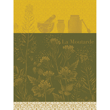 4 Torchons La Moutarde Jaune Le Jacquard Français