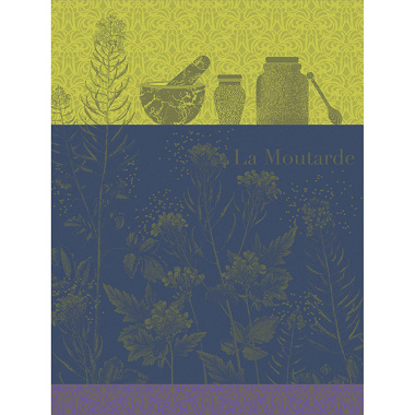 4 Torchons La Moutarde Verte Le Jacquard Français
