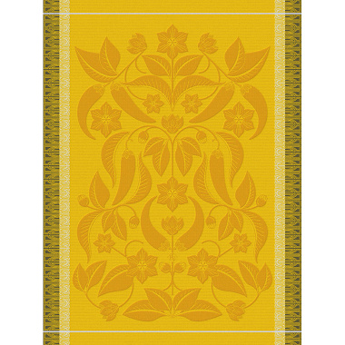 4 Torchons Piments Jaune Le Jacquard Français