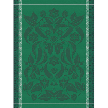 4 Torchons Piments Vert Le Jacquard Français