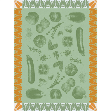 4 Torchons Rata­touille Cour­gette Le Jacquard Français