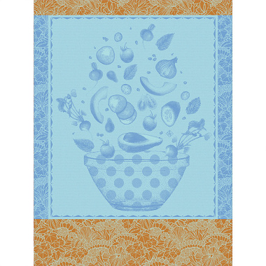 4 Torchons Salade Ete Bleuet Le Jacquard Français