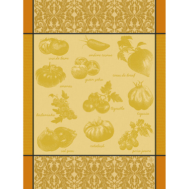 4 Torchons Tomates Jaune Le Jacquard Français