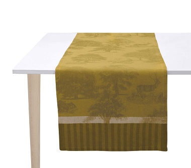 Chemin de table Souve­raine Or Le Jacquard Français