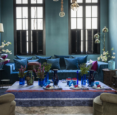 Nappes Gipsy Azur Le Jacquard Français
