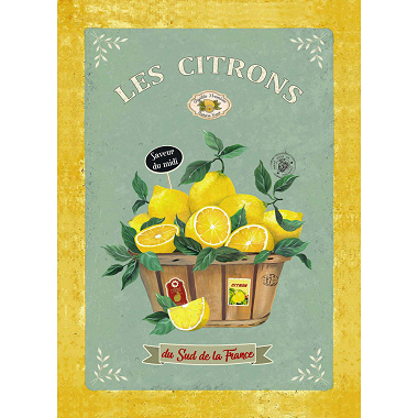 3 Torchons Citrons de Provence Vert L’En­so­leillade