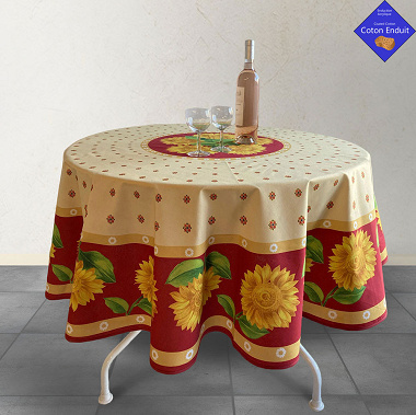 Nappe enduite Solei­has Placé Rouge L’En­so­leillade