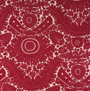 Tissu Mondra­gon Rouge Clas­sique Les Olivades
