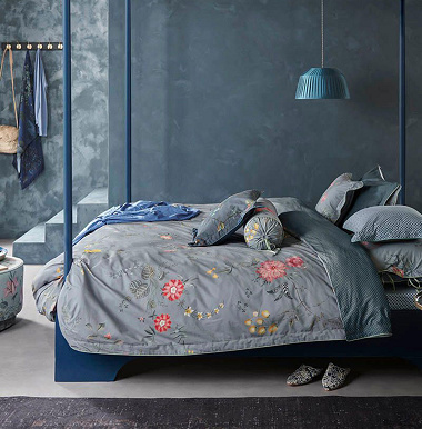 Parure de couette Fleur Gran­deur Bleu Pip Studio