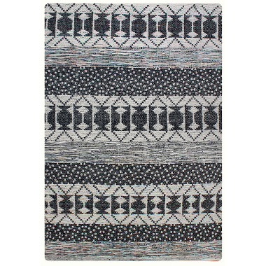 Tapis Zambezi Ivoire/Char­bon Rug Repu­blic