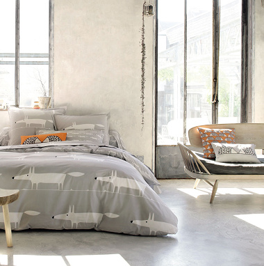 Housse de couette Mr Fox Gris Scion Living