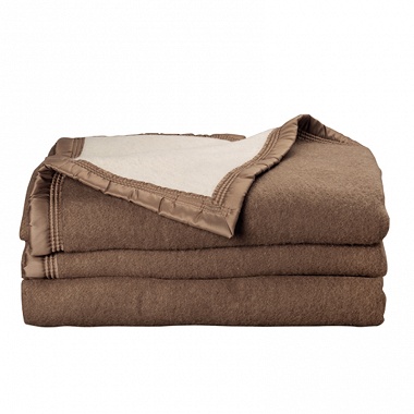 Couver­ture Volta chamois/natu­rel toison d’or