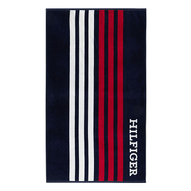 Drap de plage Clas­sic Stripes Navy Tommy Hilfi­ger