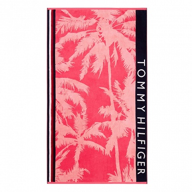 Drap de plage Shaded Palm lazer pink Tommy Hilfi­ger