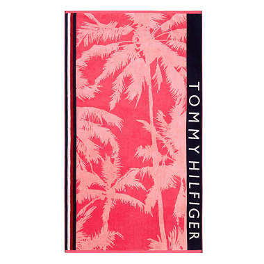 Drap de plage Shaded Palm lazer pink Tommy Hilfi­ger