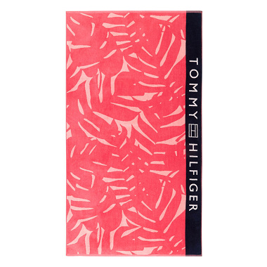 Drap de plage Tropi­cal Escape Lazer Pink Tommy Hilfi­ger