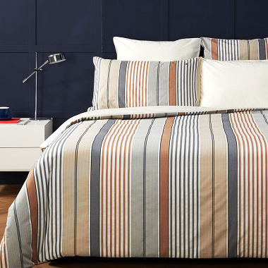 Housse de couette Global Stripe Ivory Tommy Hilfi­ger