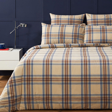 Housse de couette Tartan Almond Tommy Hilfi­ger